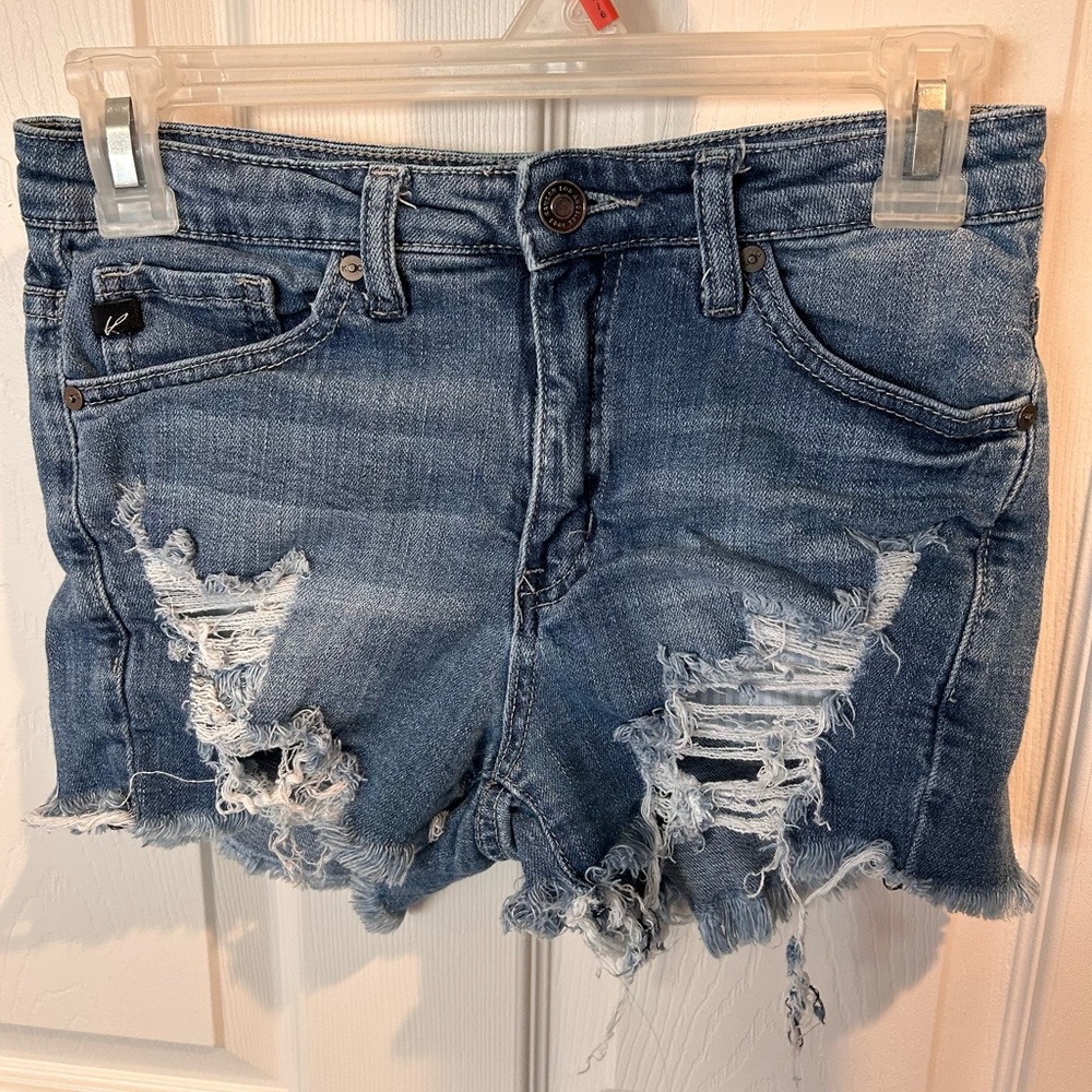 KanCan Blue Distressed Jean Shorts